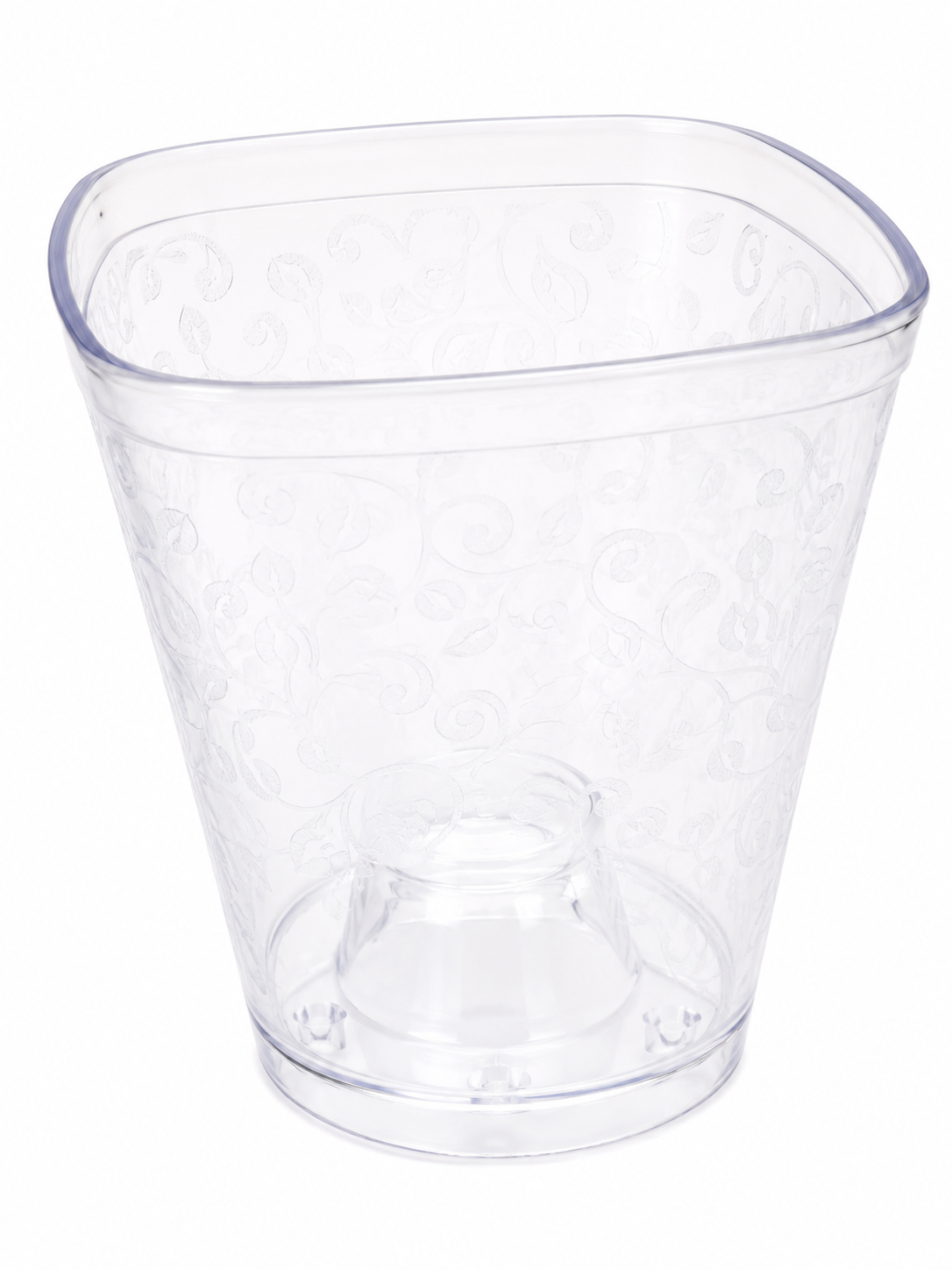 Clear Decorative Plastic Flower Pot