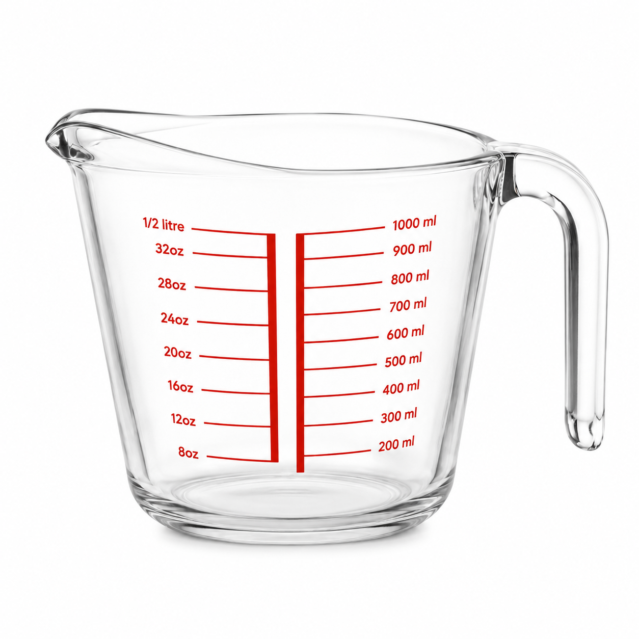 Glass Measuring Cup – 500ml & 1000ml