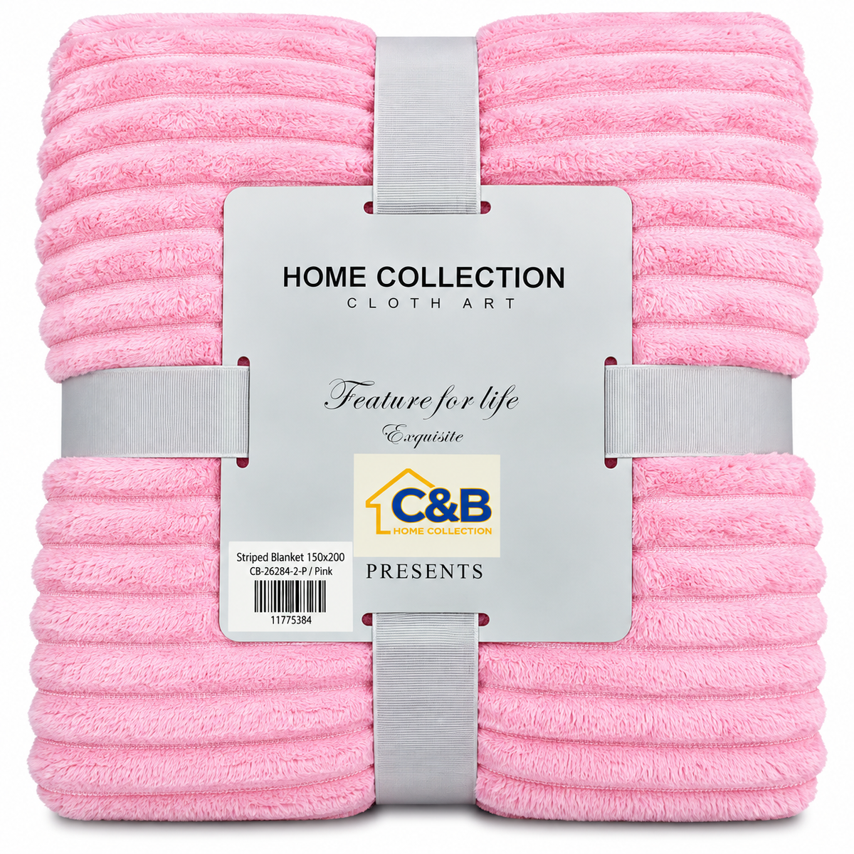 Stripped Blanket 150x200-Pink