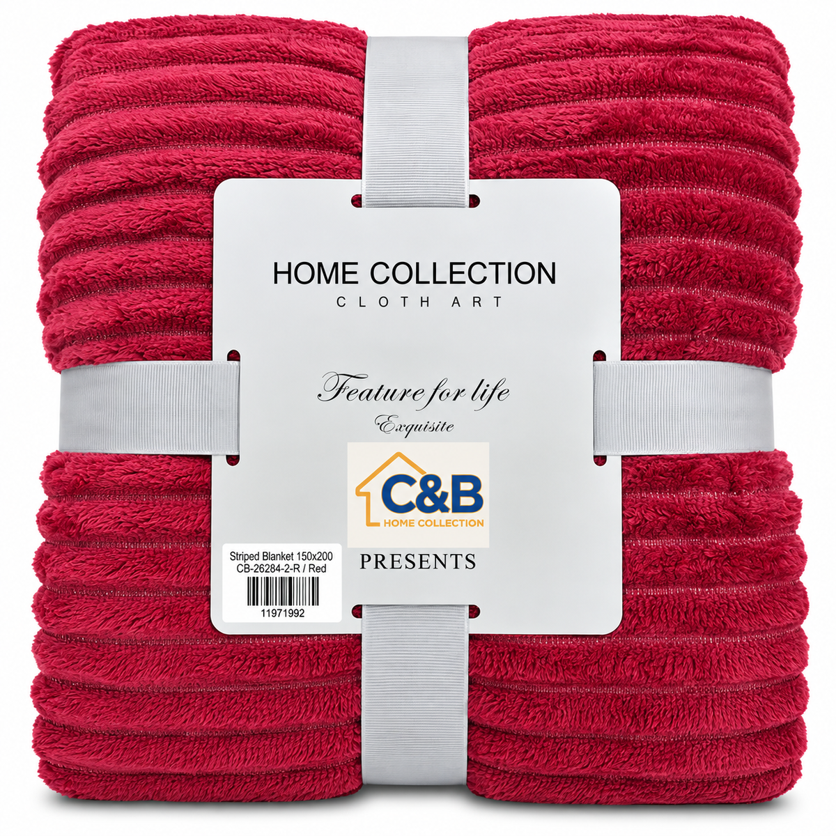 Stripped Blanket 150x200-Red