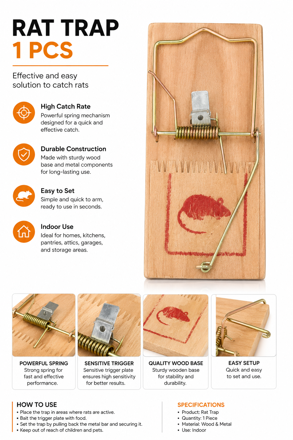 Wooden Rat Trap