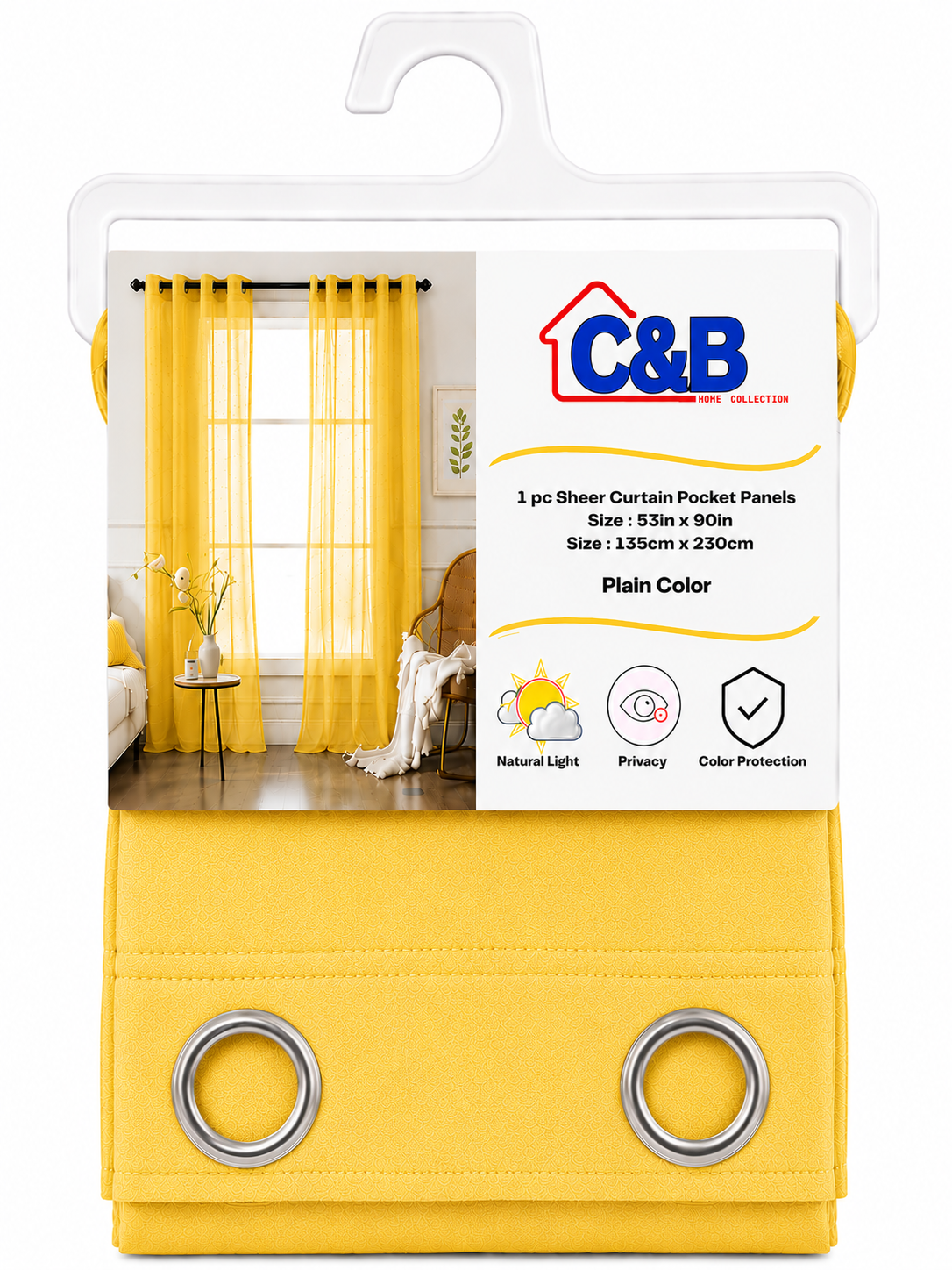 135 x 230 cm Sheer Curtains Standard (Rings O)