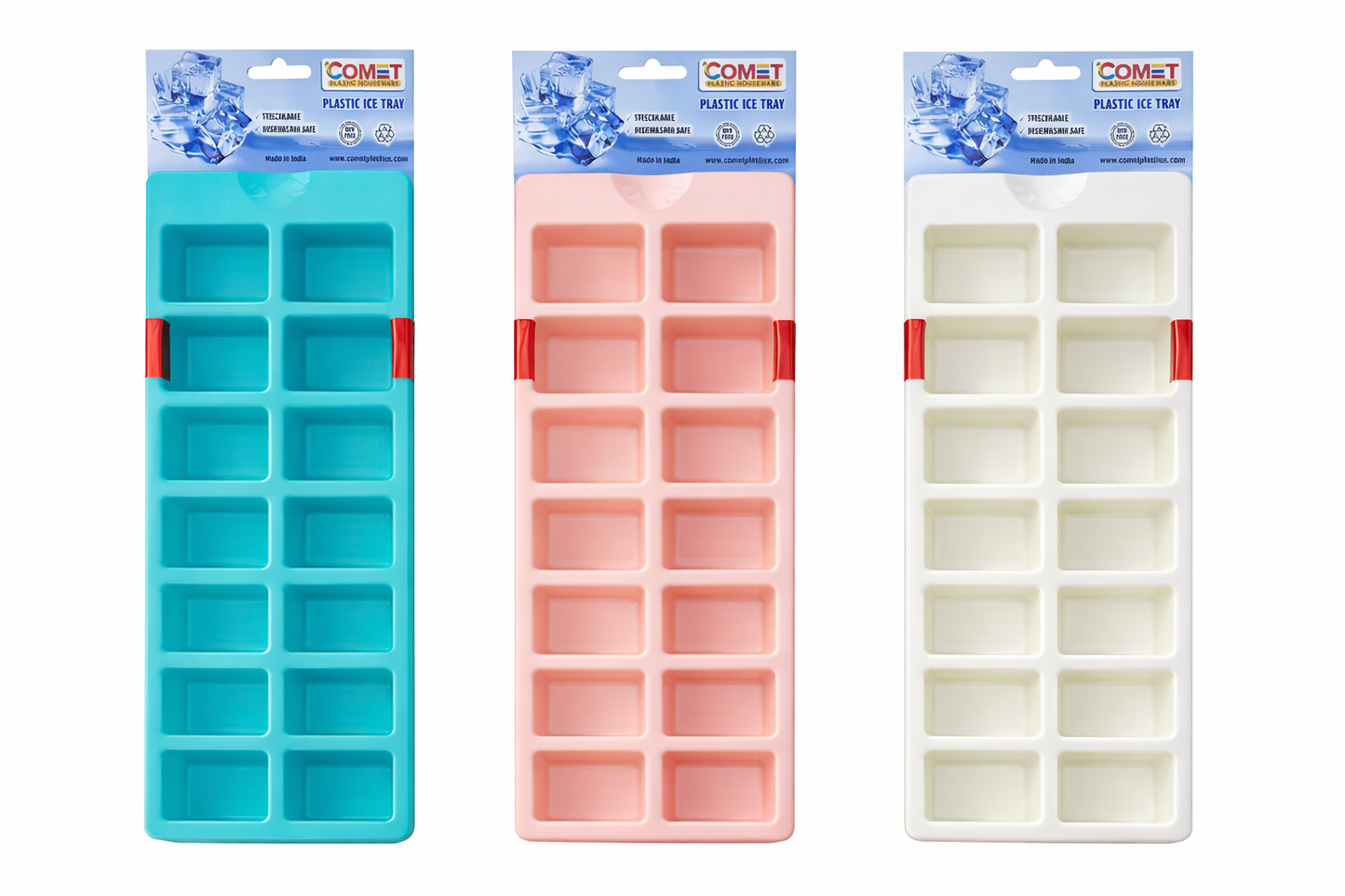 Large Cube Freezer Tray (Multiple Colors) X 3 Pcs