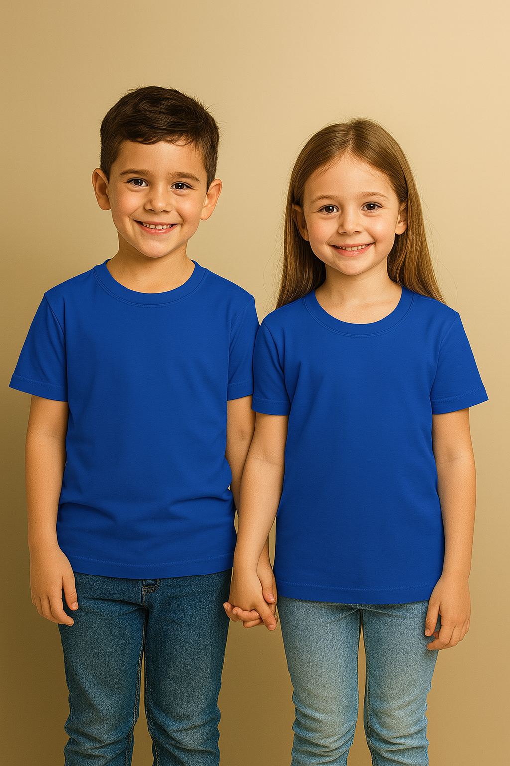 T-Shirt Blue Plain Kids