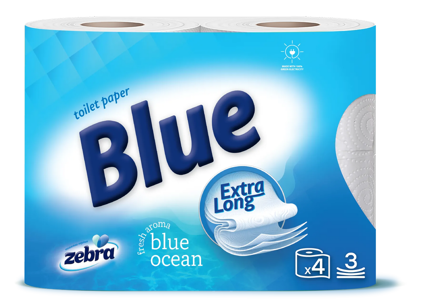 Zebra Blue Ocean Toilet Paper – 4 Rolls