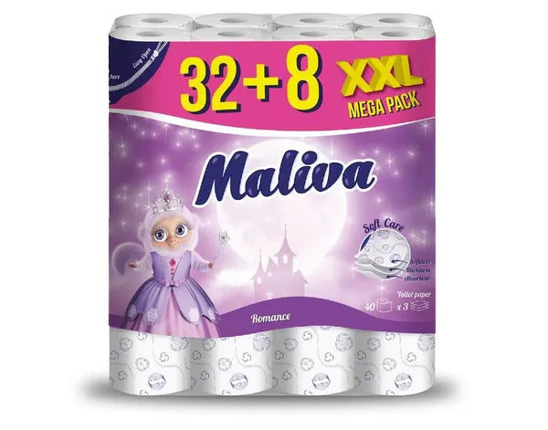 Maliva Toilet Paper – 32 + 8 Rolls
