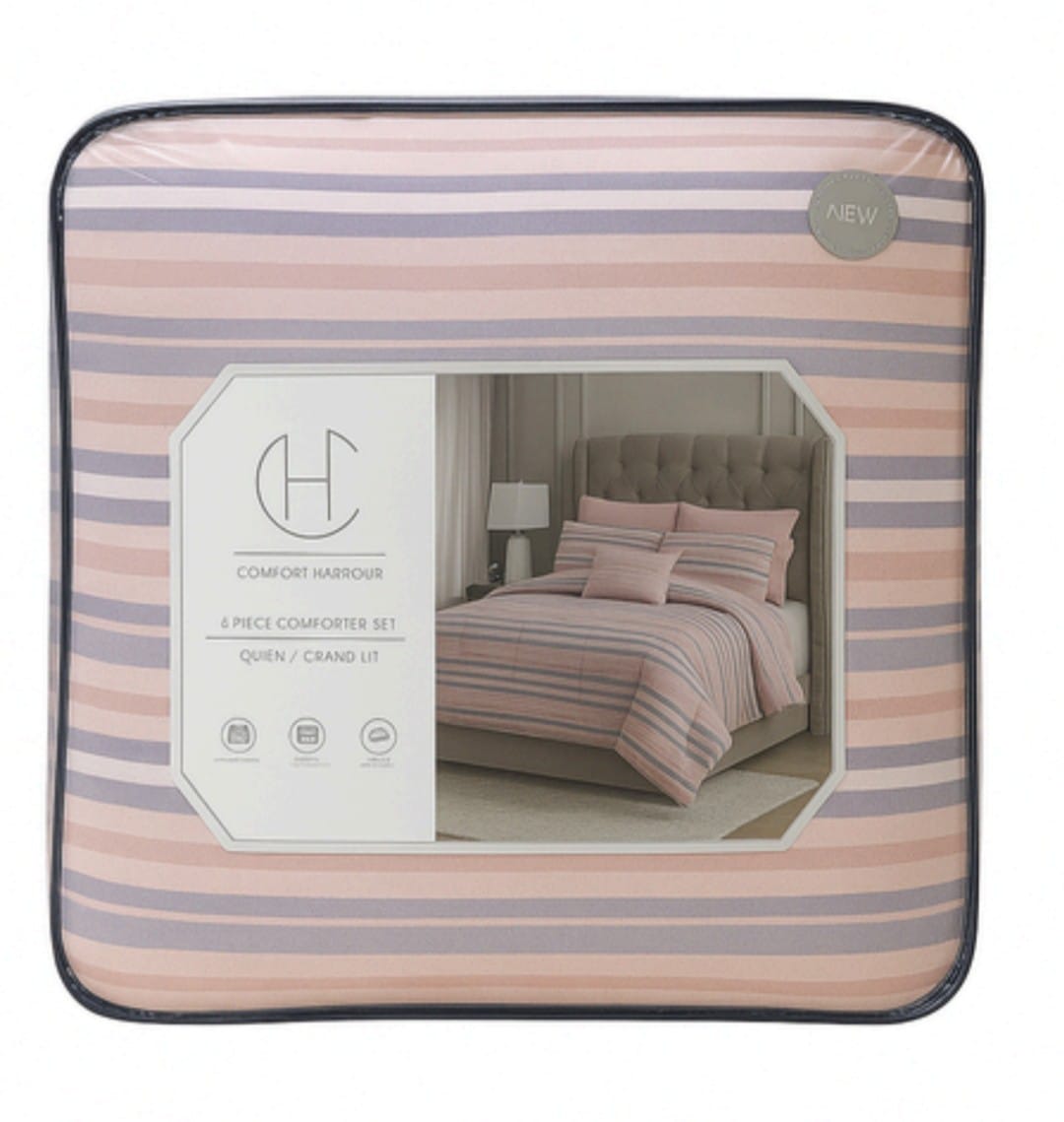 Strepi Pink&Blue Comforter 10 PC Set CH