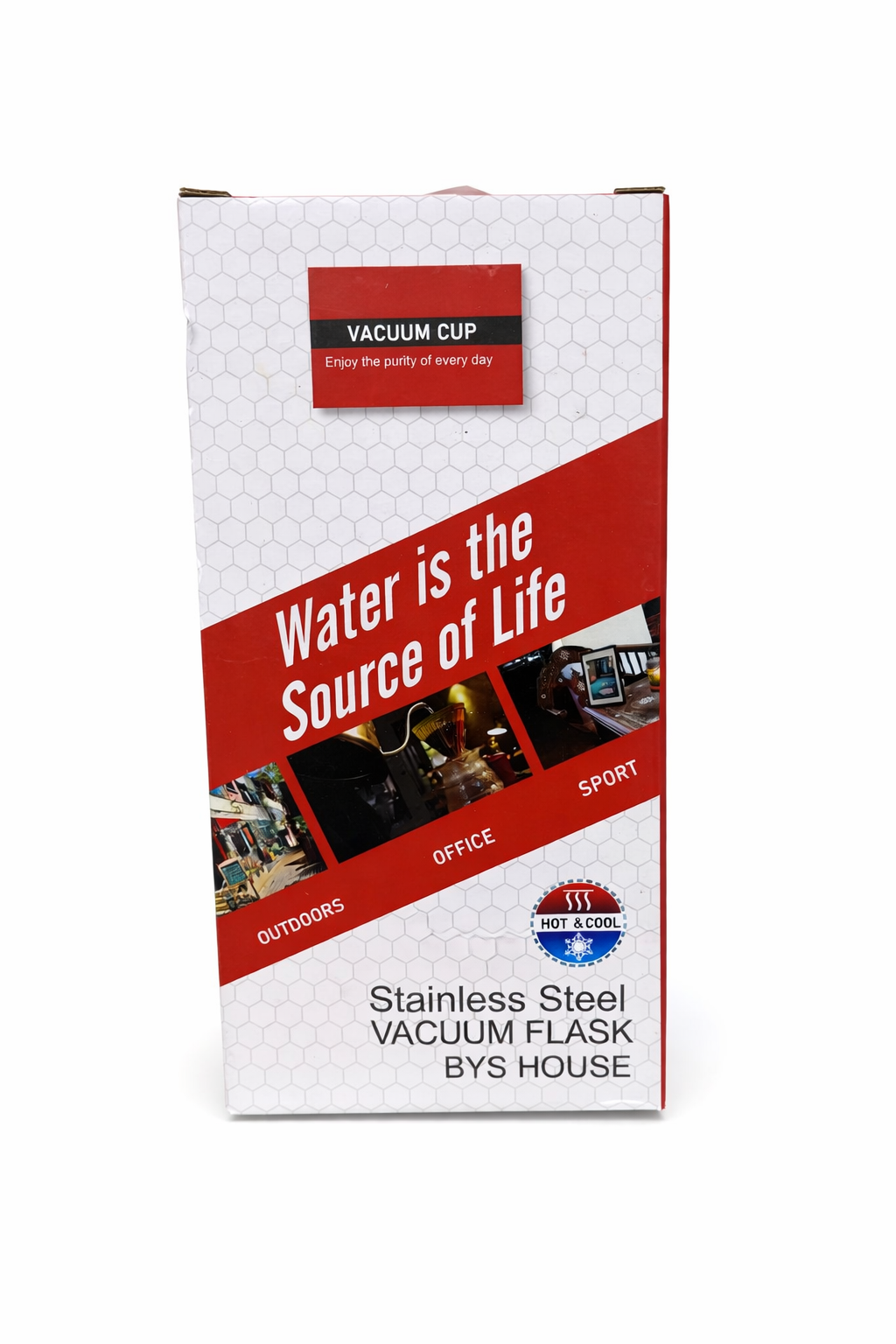 Stainless Steel Vacuum Flask – Hot & Cold Insulated Bottle