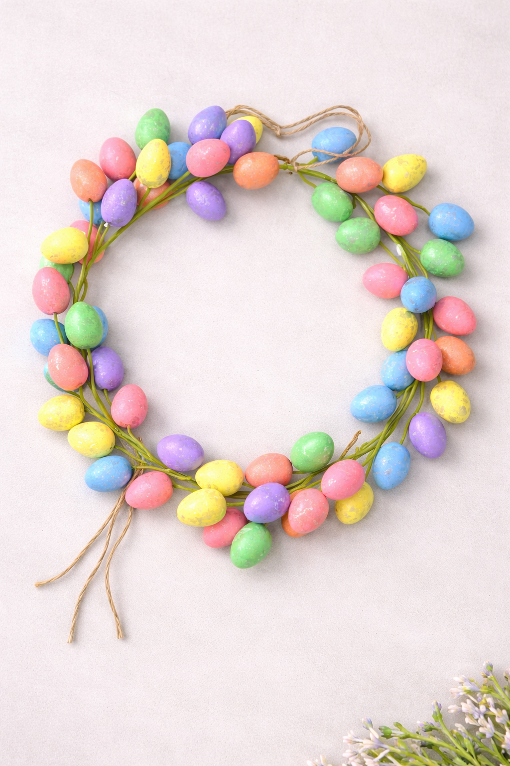 Colourful Easter Egg Wreath Decoration