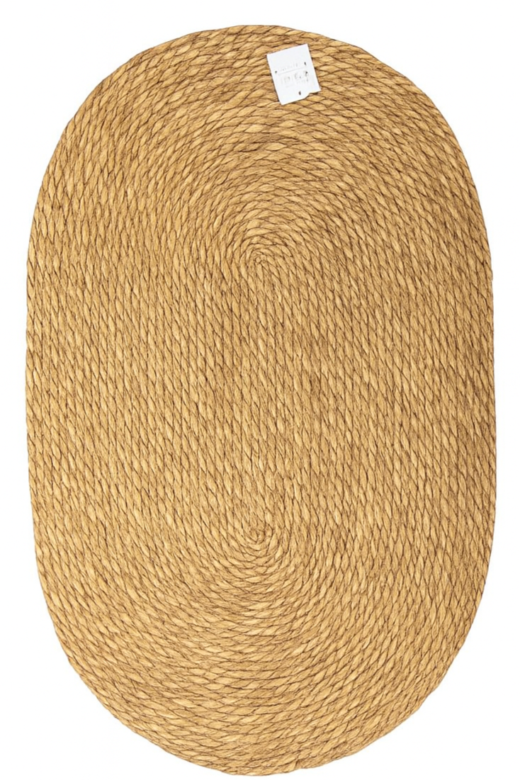 Oval Jute Woven Mat – 70 cm × 100 cm