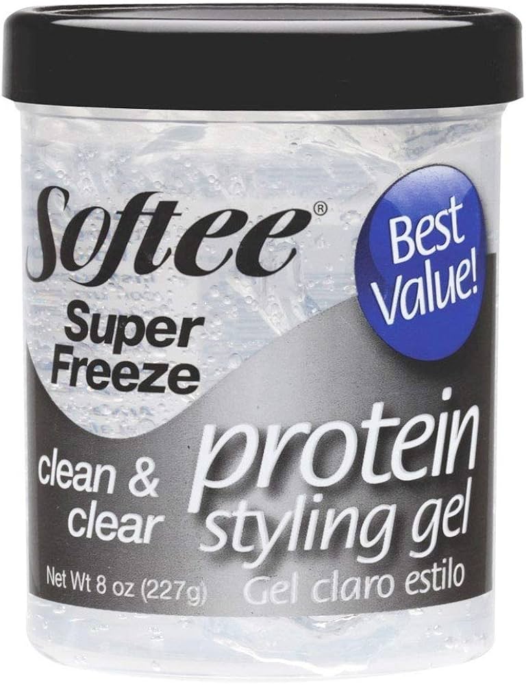 Softee Super Freeze Clean & Clear Protein Styling Gel (8 oz / 227g)