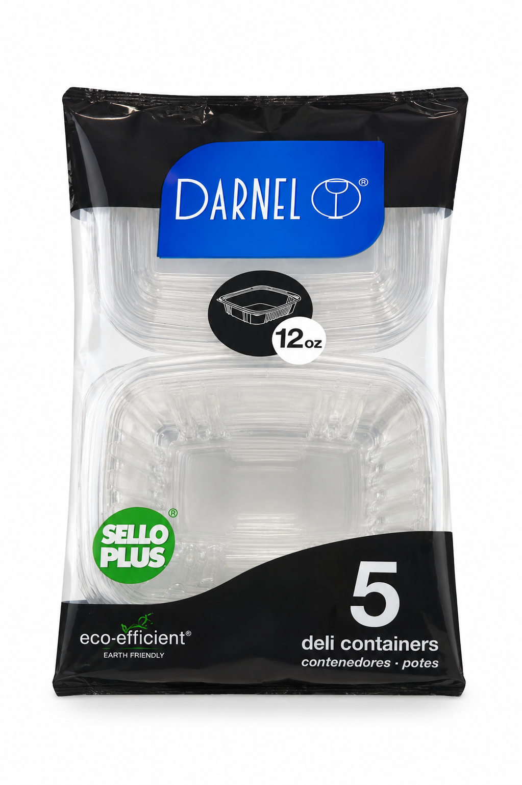 Darnel Sello Plus 12 oz Deli Containers – 5 Pack
