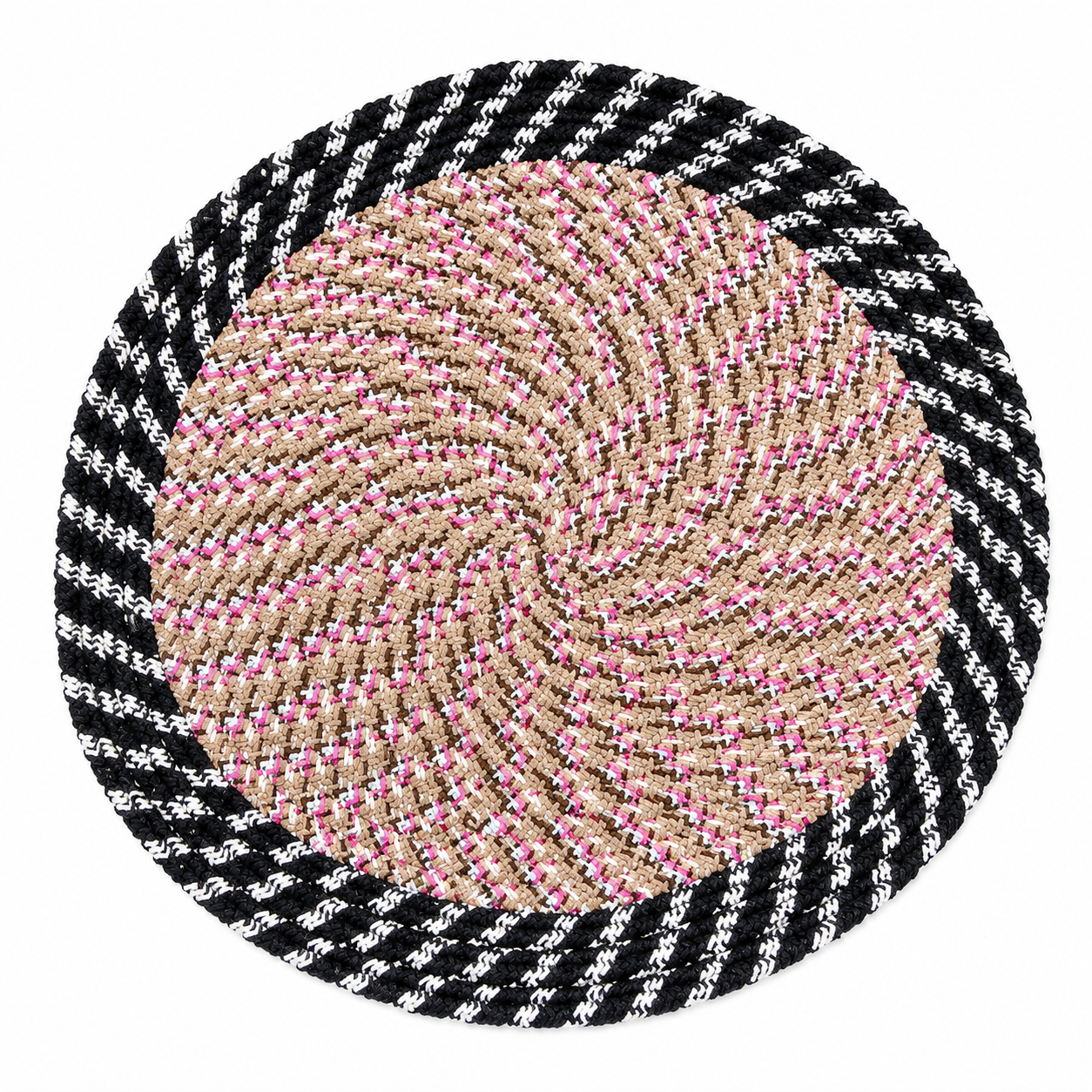 Round Braided Woven Mat
