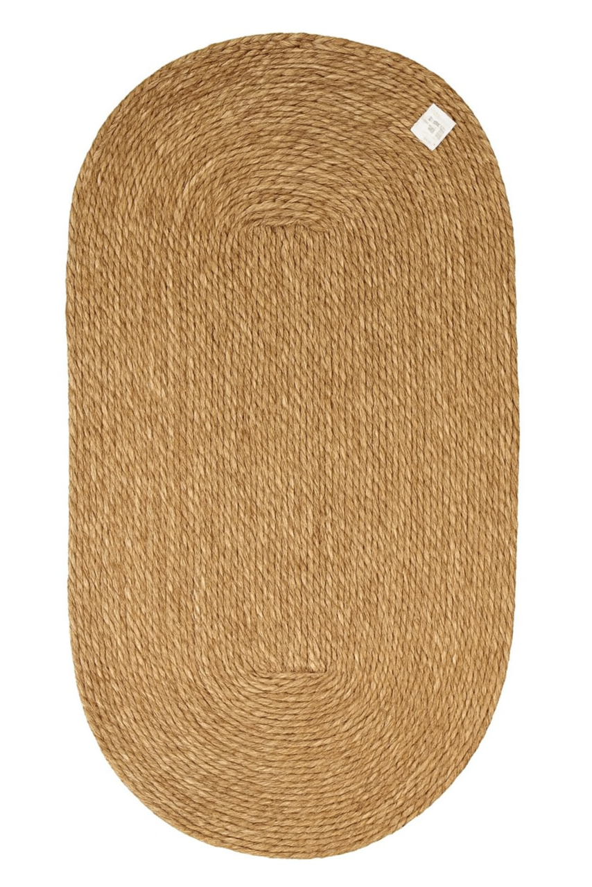 Oval Jute Woven Mat – 80 cm × 120 cm