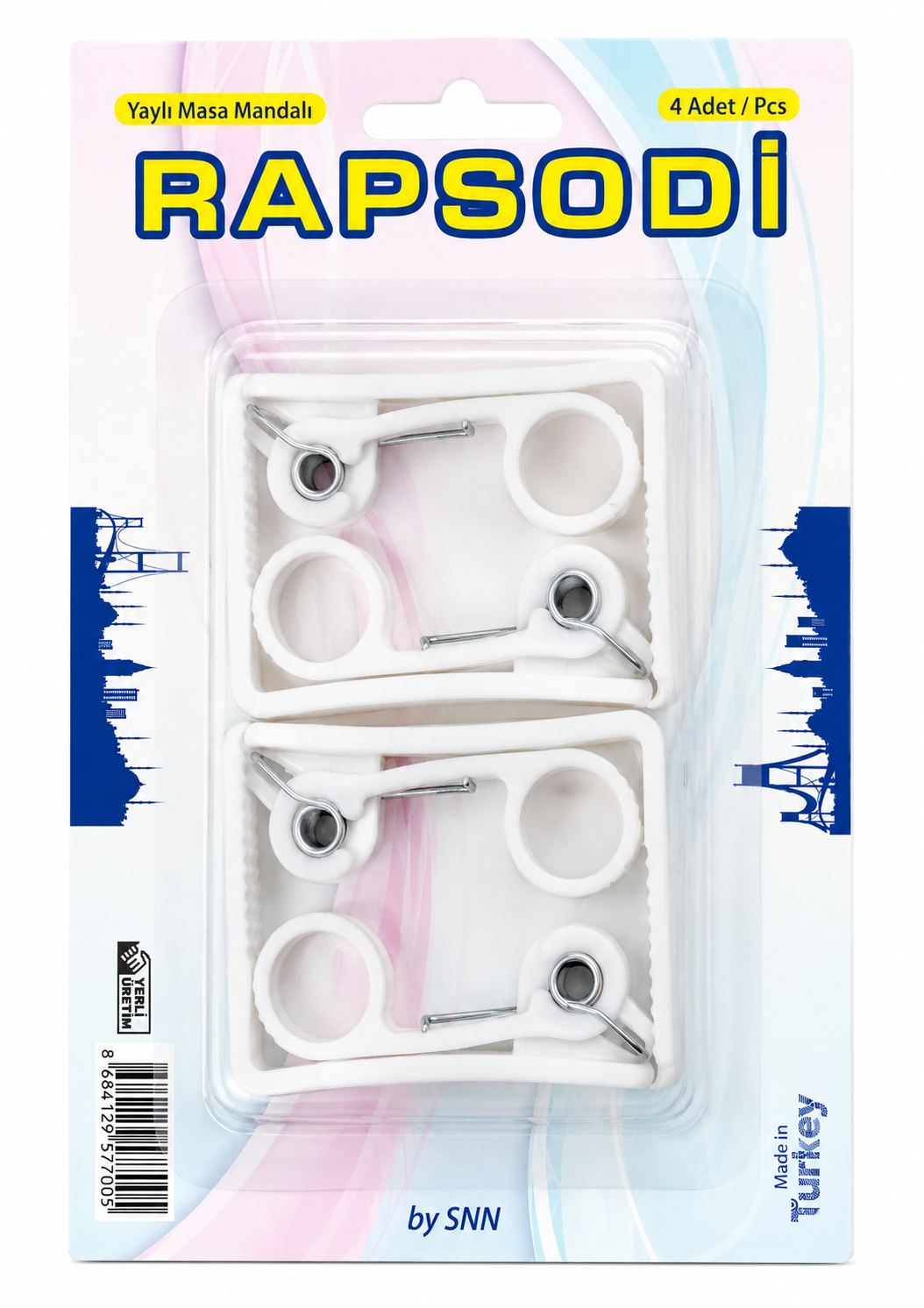 Rapsodi Tablecloth Clips – 4-Piece Set