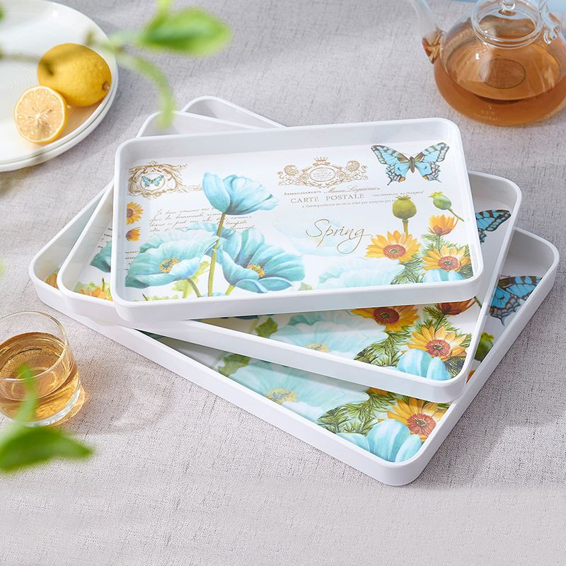 3-Piece Marble Design Serving Tray Set
