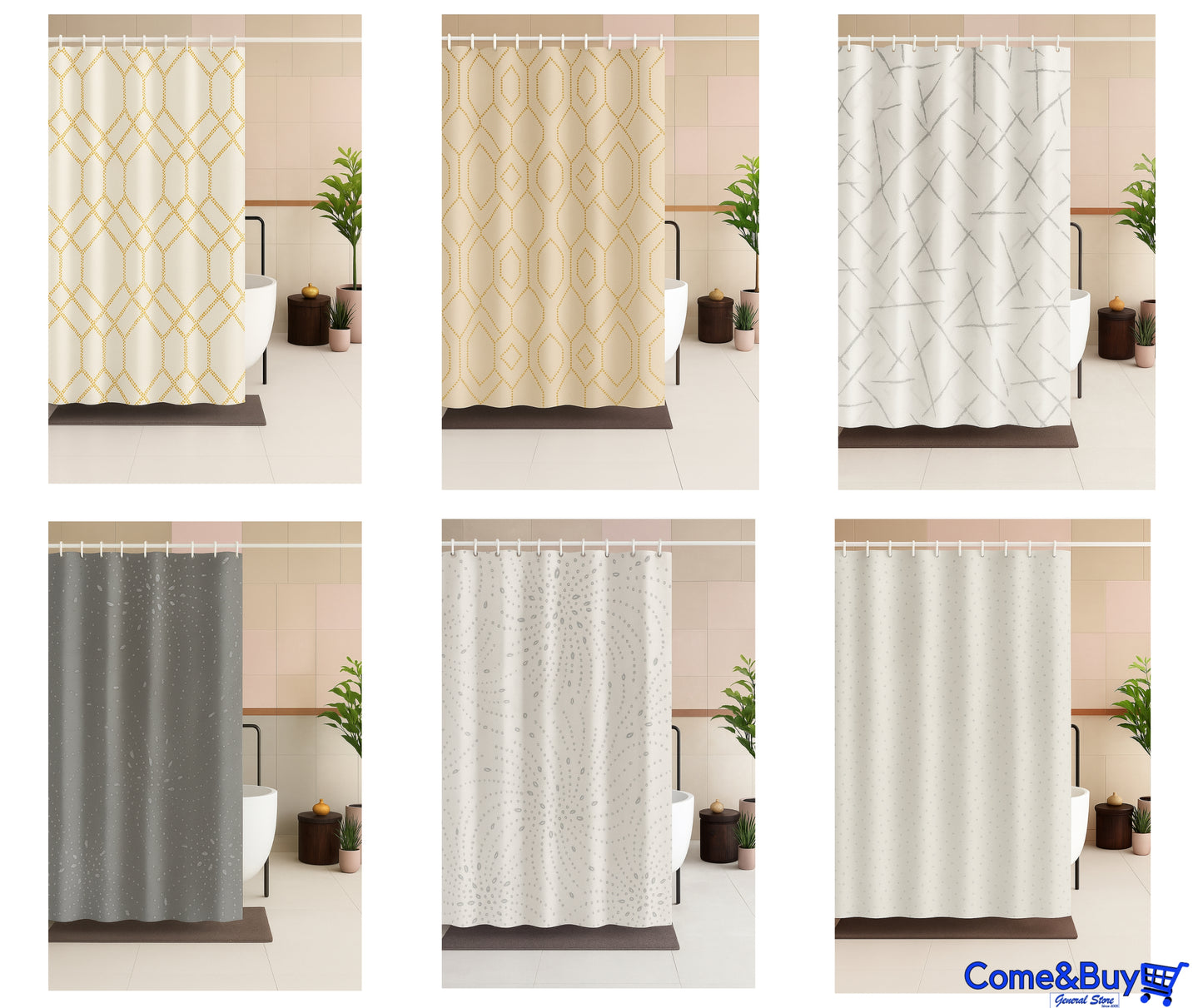 Housewell Shower Curtain (71" x 71" / 180 cm x 180 cm)