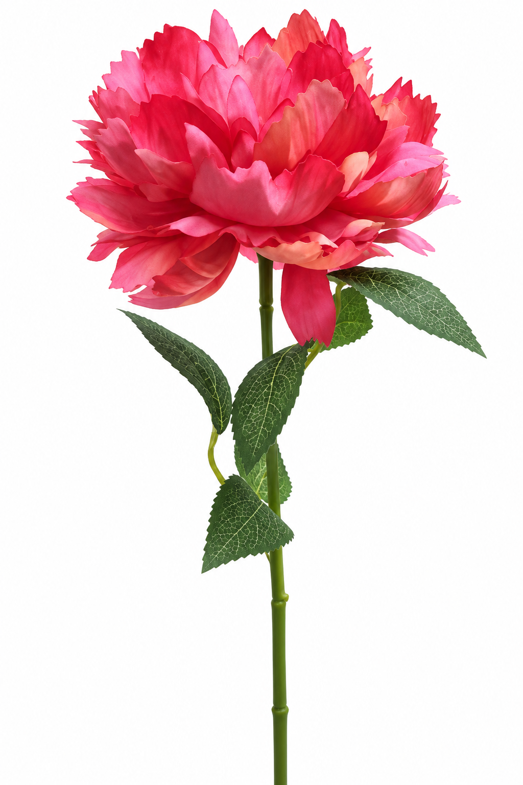 Artificial Peony Flower Stem Light Red