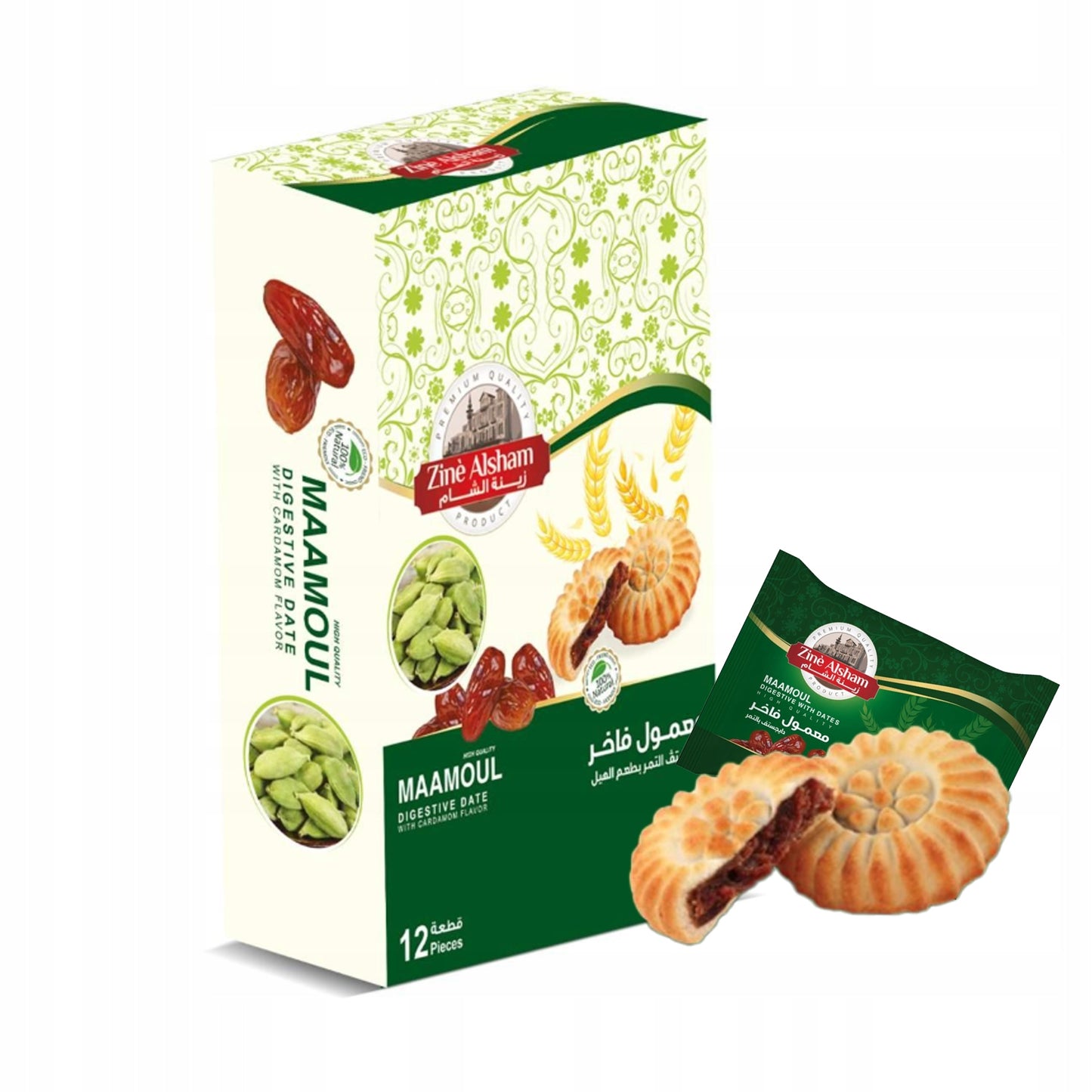 Ziné Alsham Maamoul Kardemom with Dates – 12x6x35g