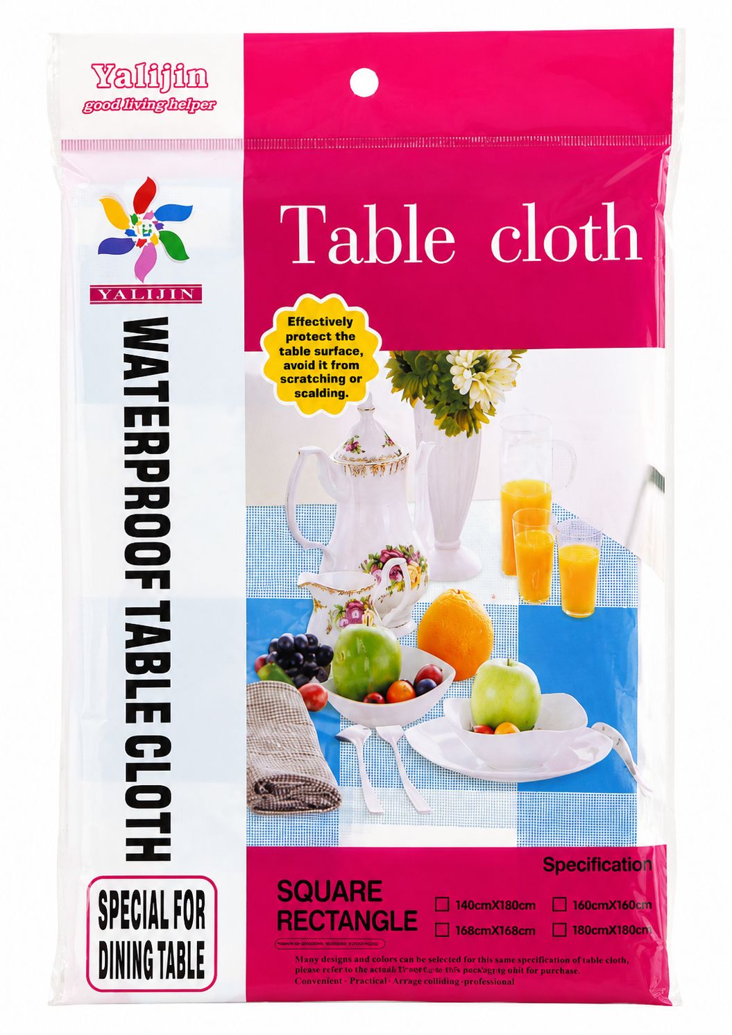 Square Waterproof Table Cloth – 160 × 160 cm
