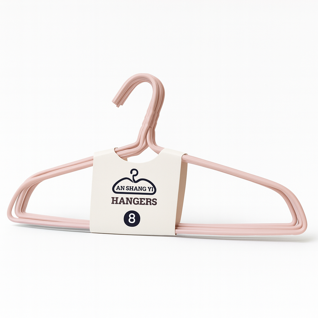 Hangers 8 Pack Color Pastel Pink