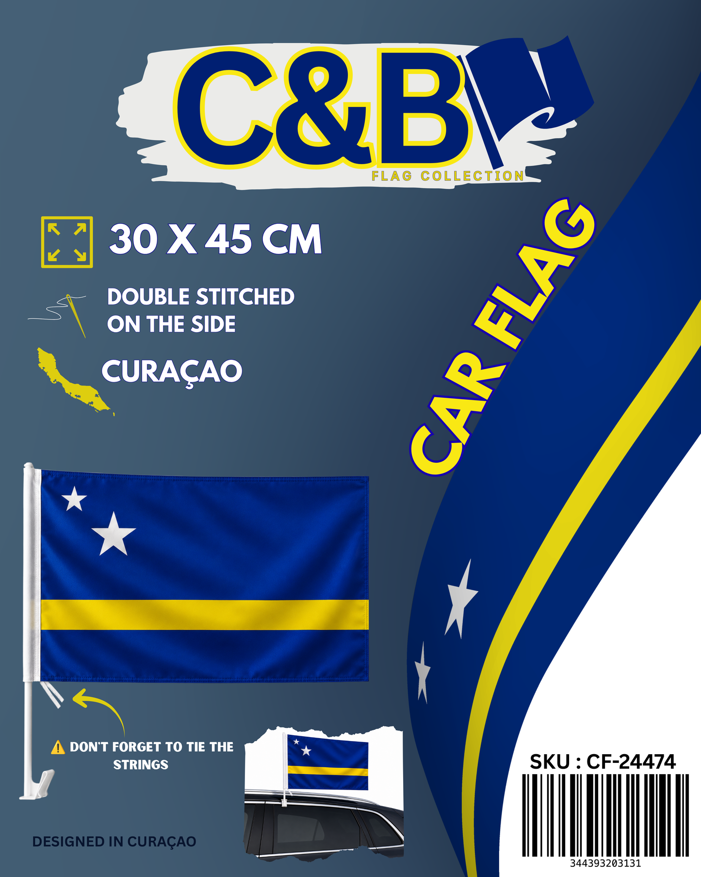 Curacao Car Flags