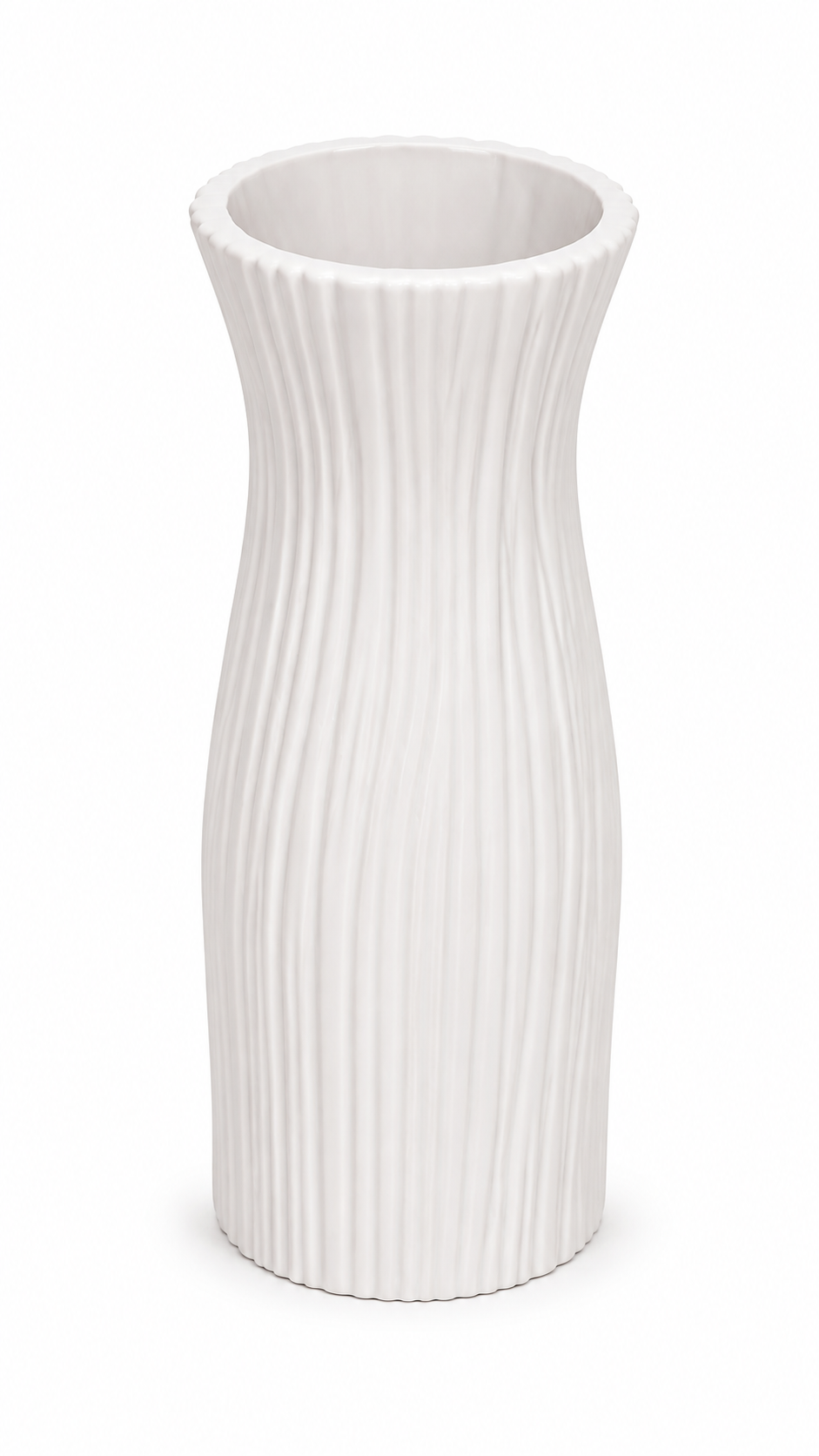 Modern Wave Ribbed Decorative Vase