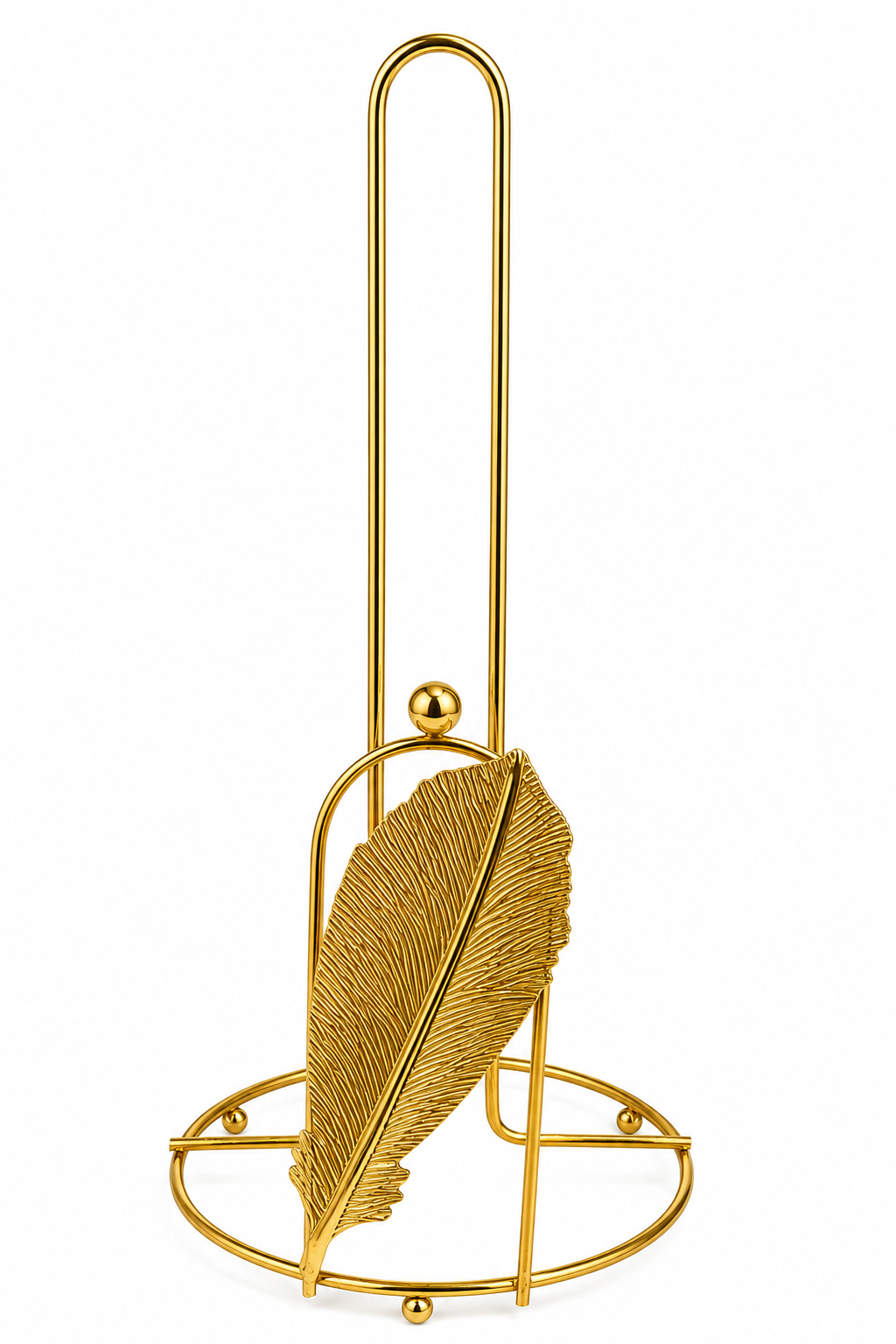 Gold Feather Paper Towel Holder – 31 cm