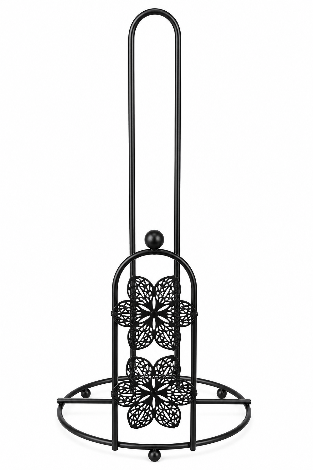 Black Flower Paper Towel Holder – 31 cm