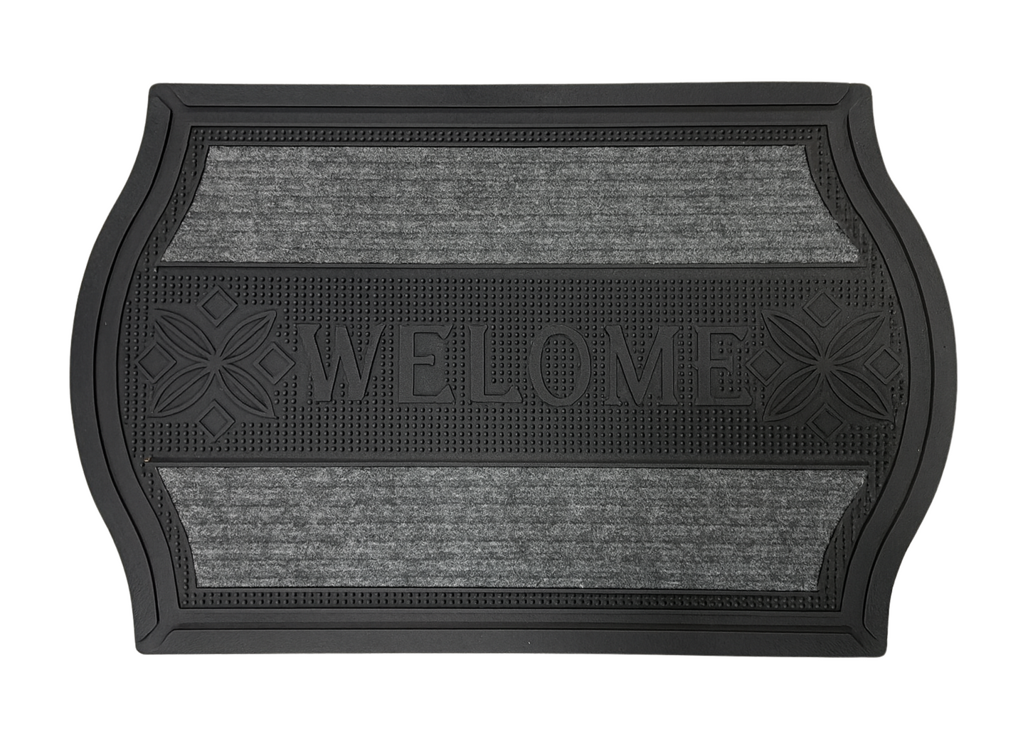 Gray Fiber Rubber Frame Mat
