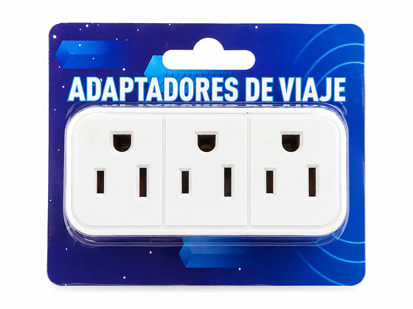 3-Outlet Travel Adapter – White