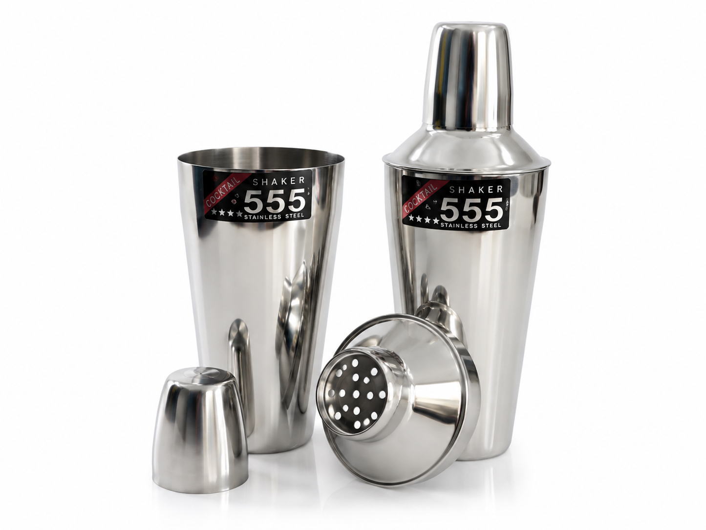 Stainless Steel Cocktail Shaker Set – 21 cm