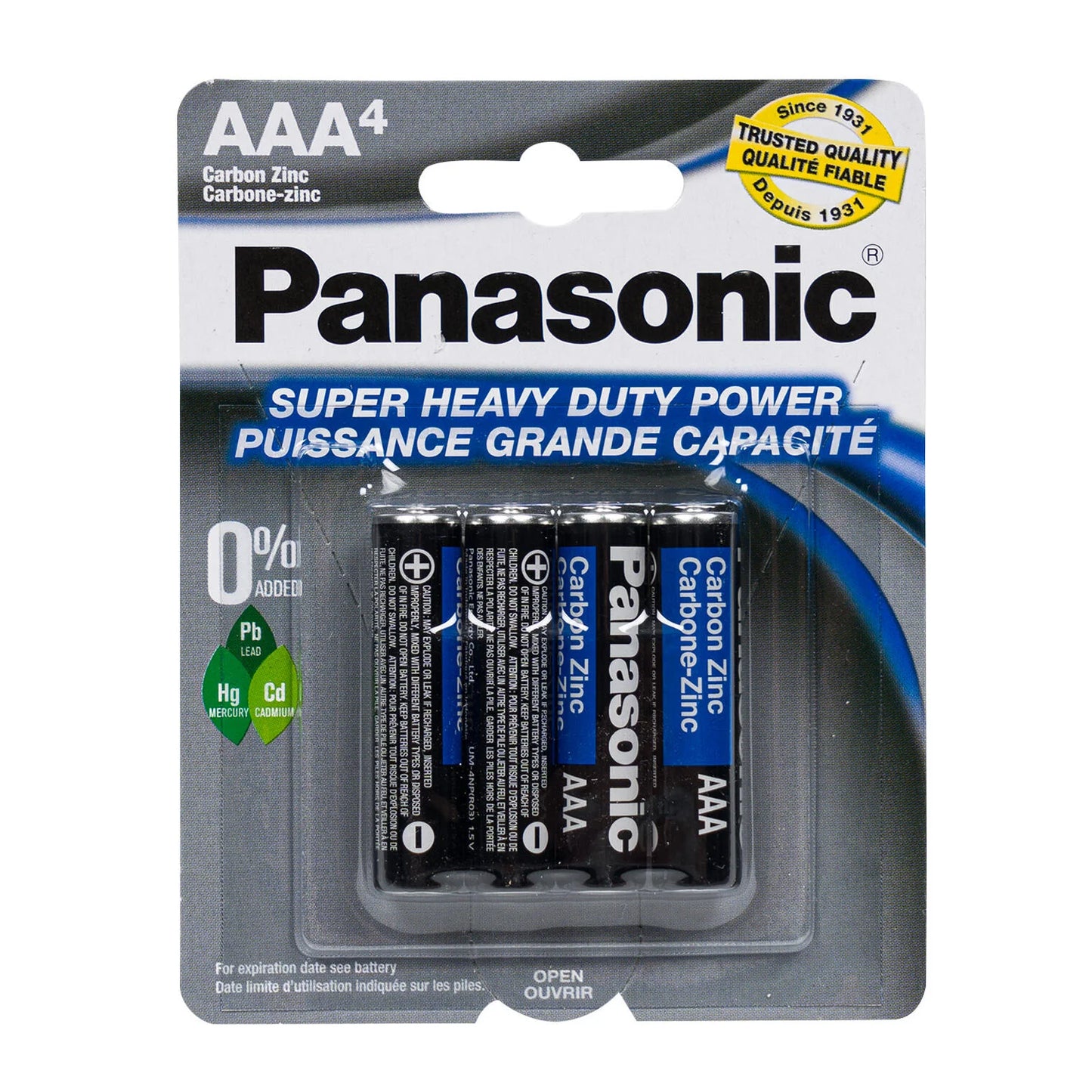 Panasonic AAA Carbon Zinc Batteries – 4 Pack