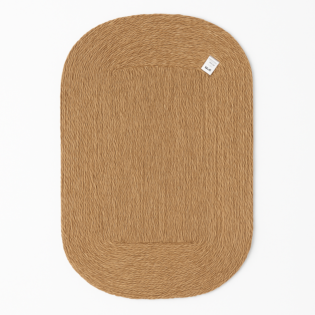 Rectangular Jute Woven Rug – 80 cm × 120 cm