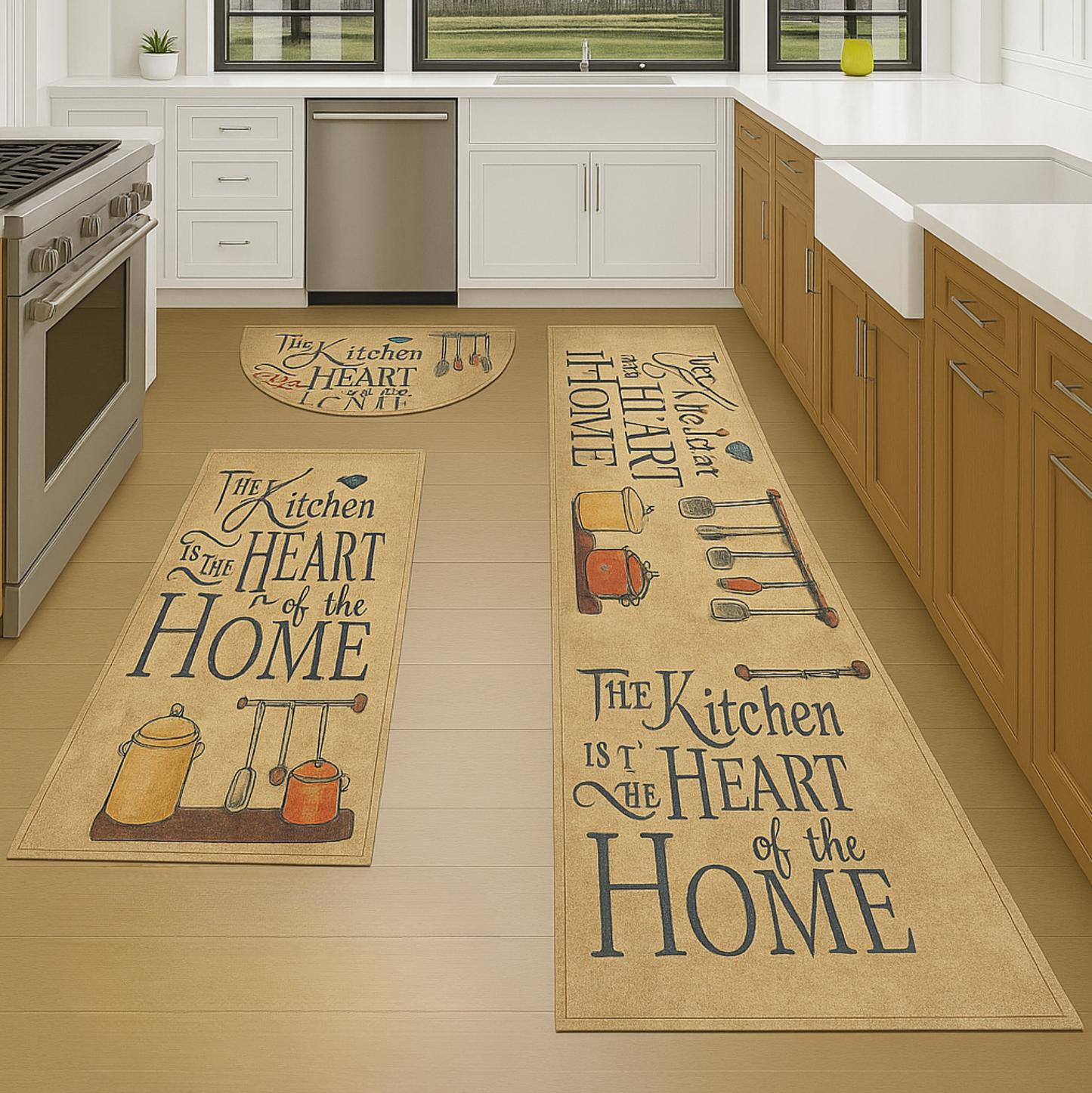 The Kitchen is the Heart of the Home Mat Set