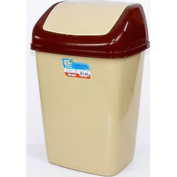 Swing-Top Plastic Waste Bin