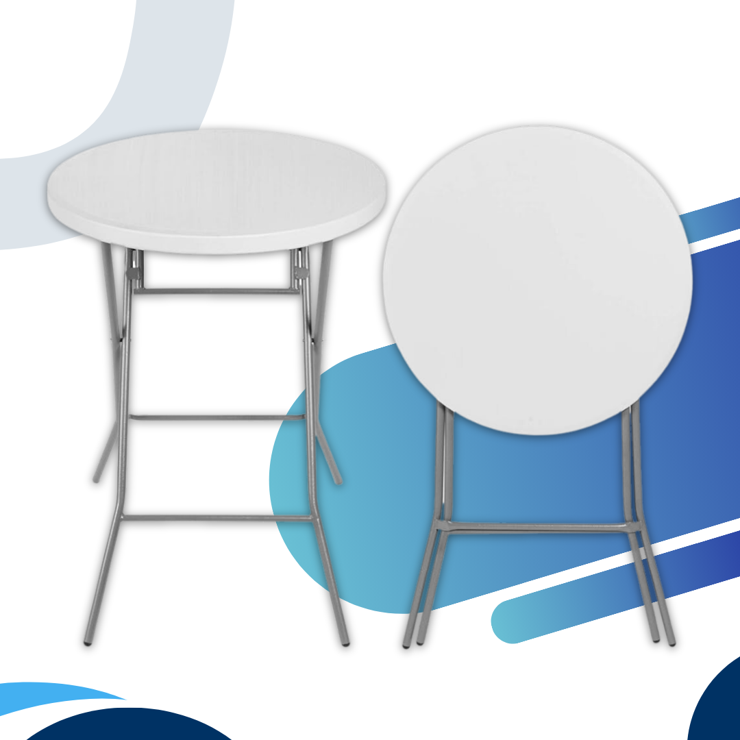 Foldable Standing Table Plastic (round)