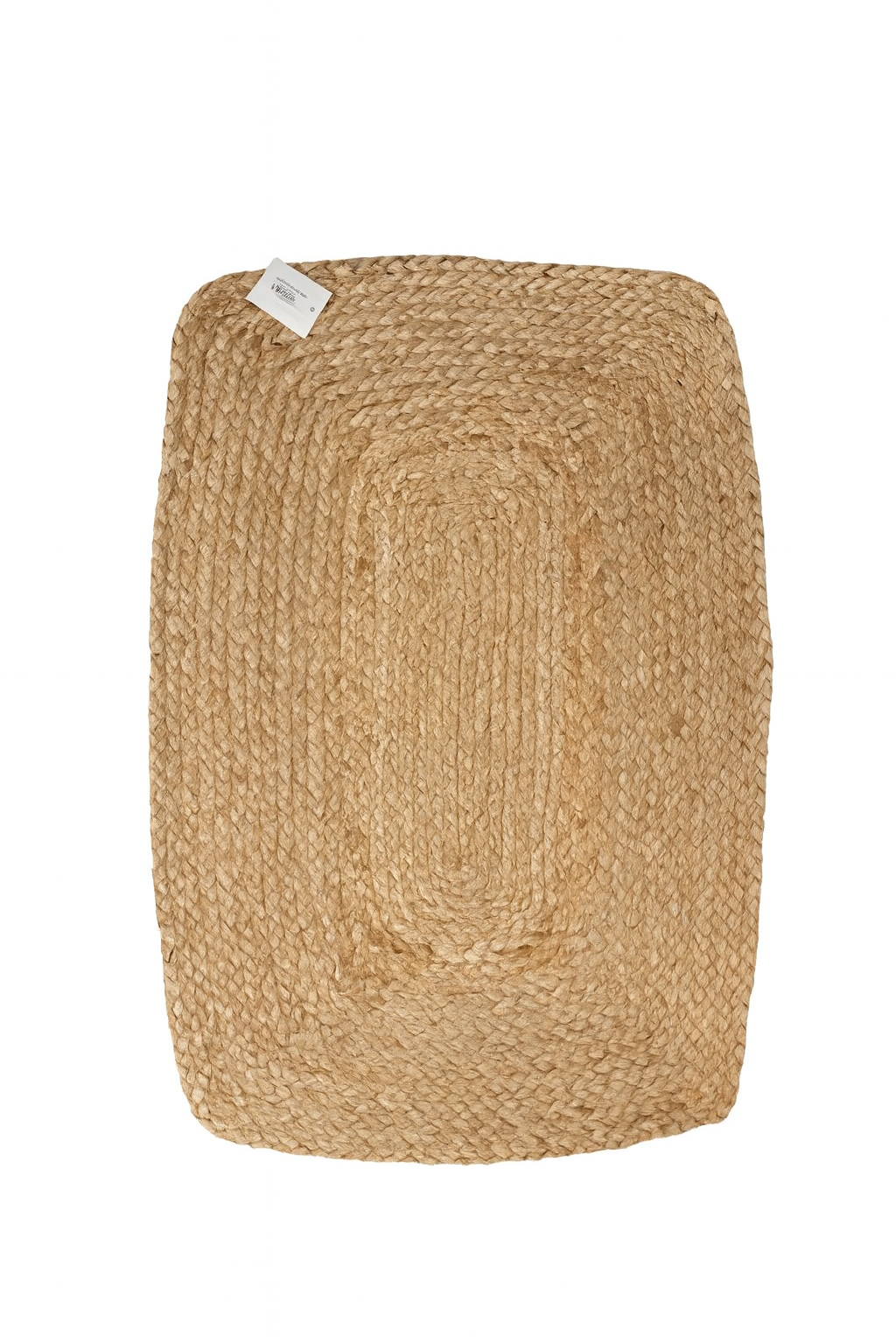 Rectangular Jute Woven Rug – 44 cm × 66 cm