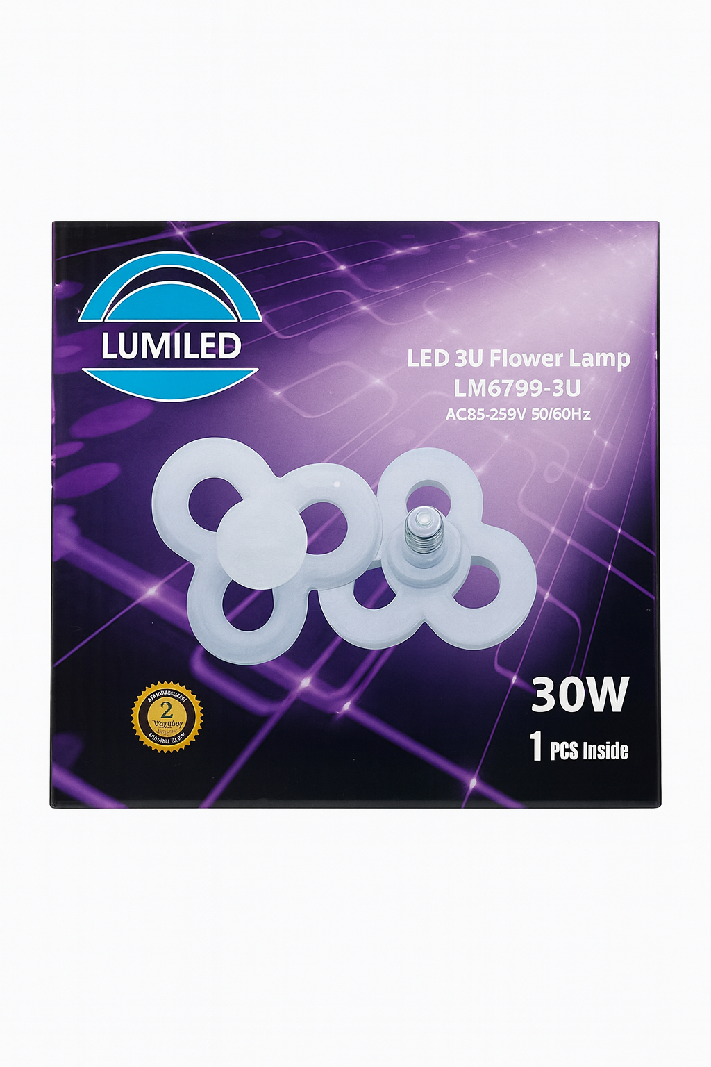 LUMILED LED 3U Flower Lamp – Model: LM6799-3U