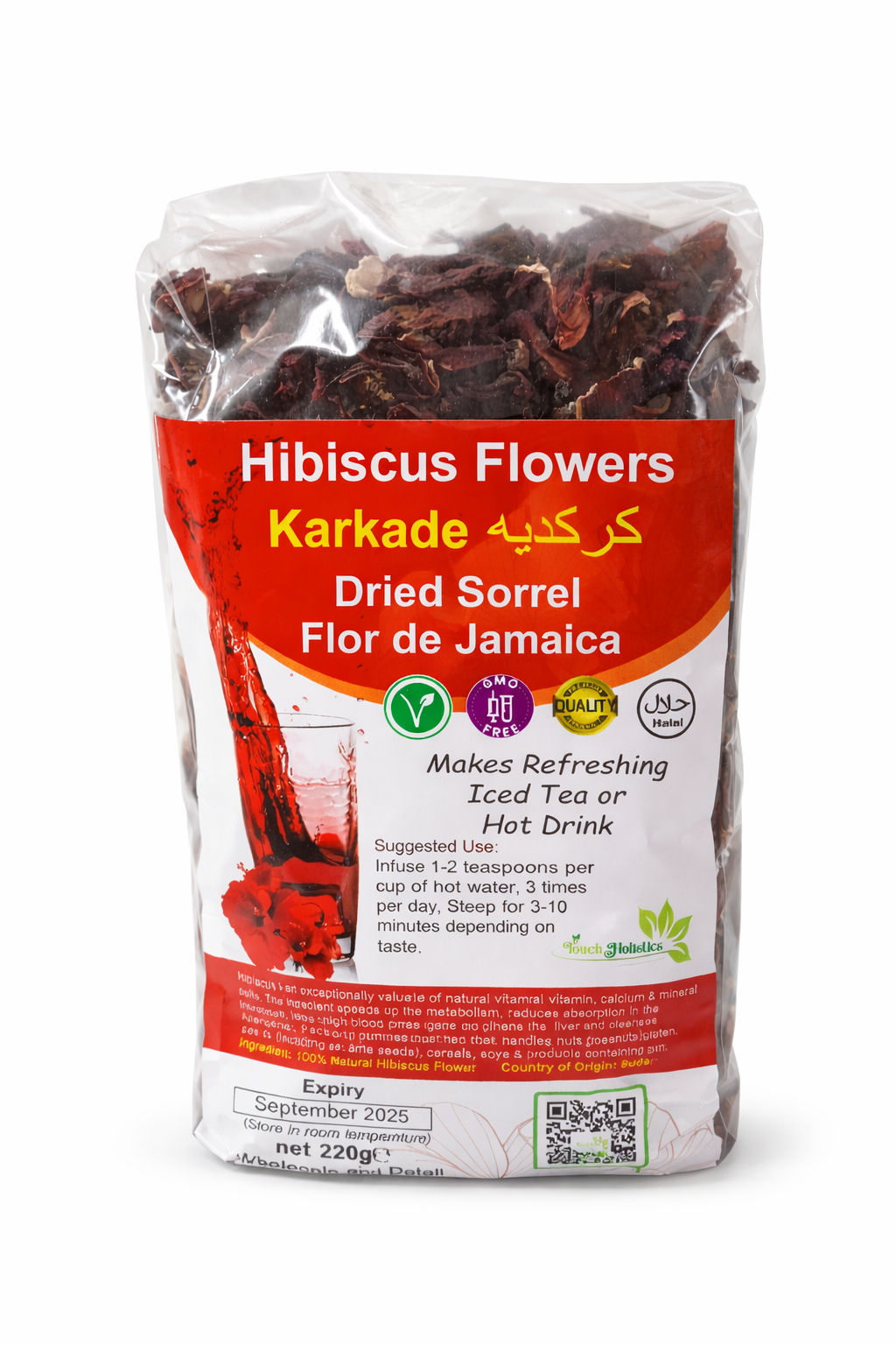 Hibiscus Flowers (Karkade) – Dried Sorrel – 220g
