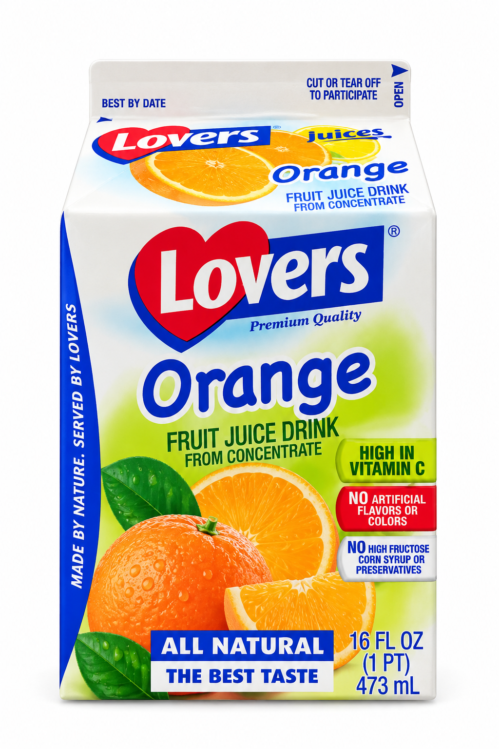 Lovers Orange Fruit Juice Drink 473 mL