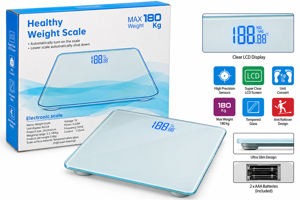 Digital standing weight scale 180kg