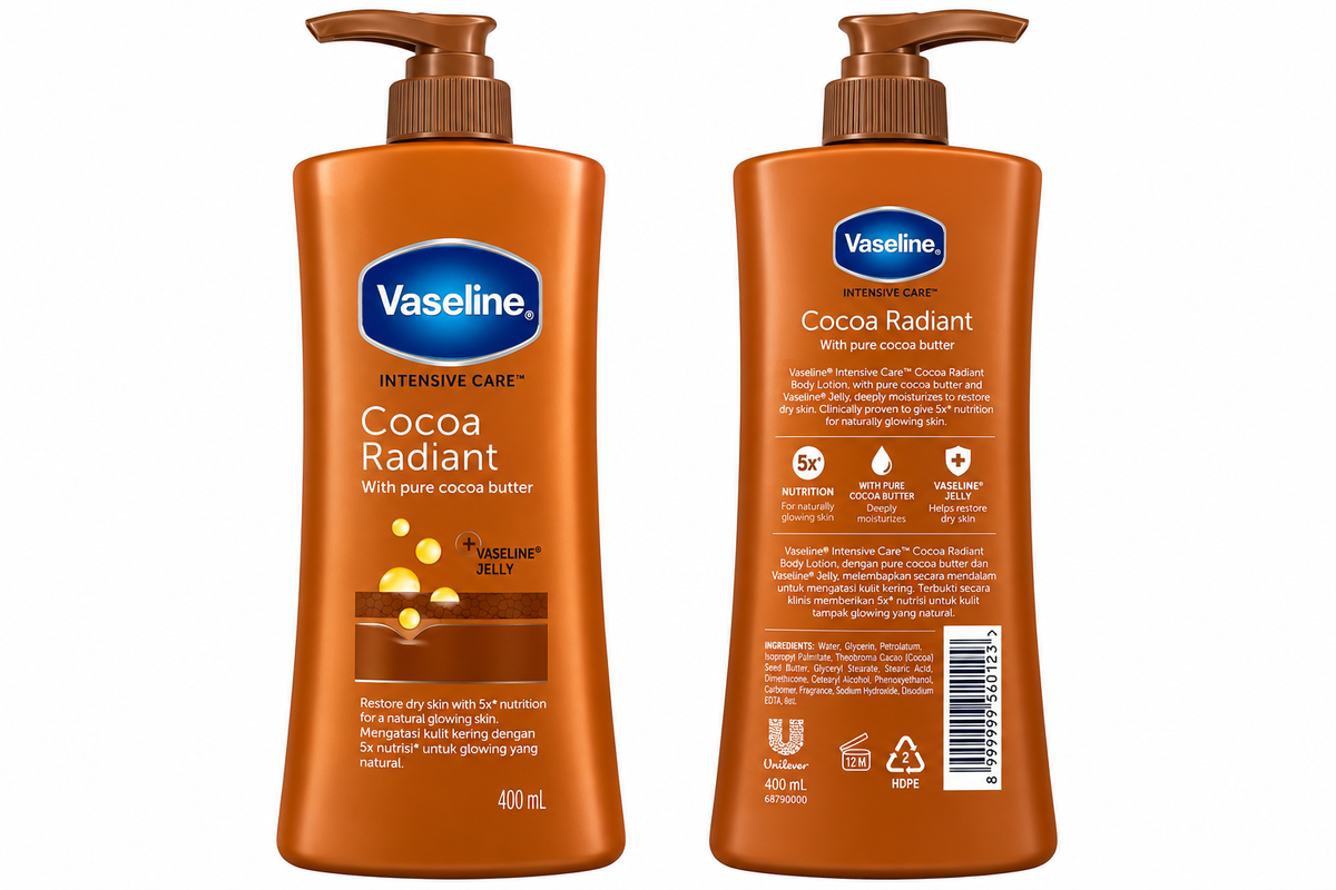 Vaseline Intensive Care Cocoa Radiant Body Lotion 400 mL