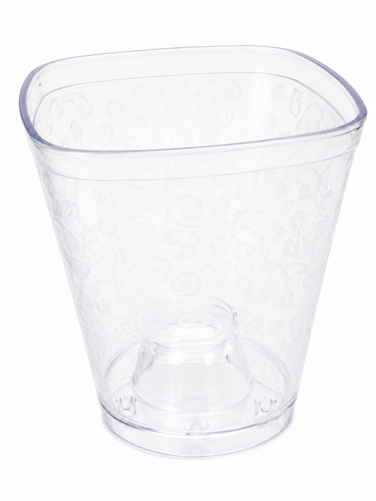 Clear Decorative Plastic Flower Pot