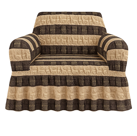 1 Seater Striped Popcorn Sofa Cover