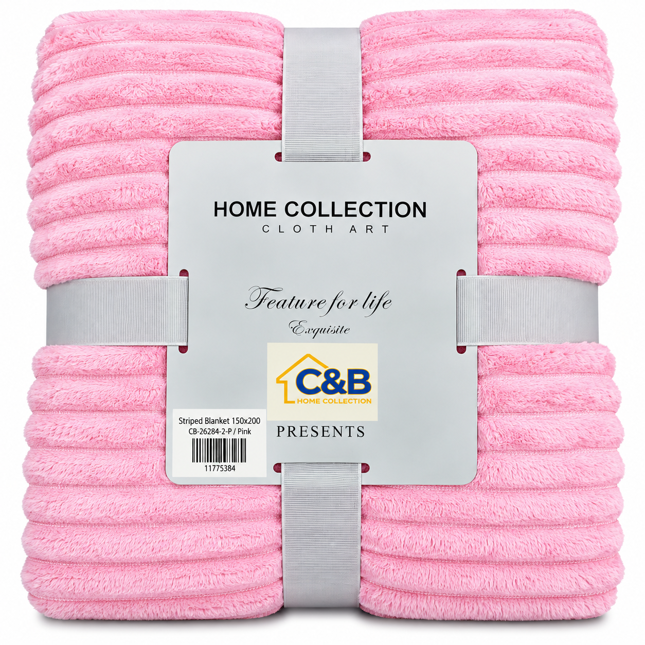 Stripped Blanket 150x200-Pink
