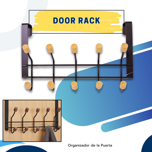 Door Rake Black and Wood
