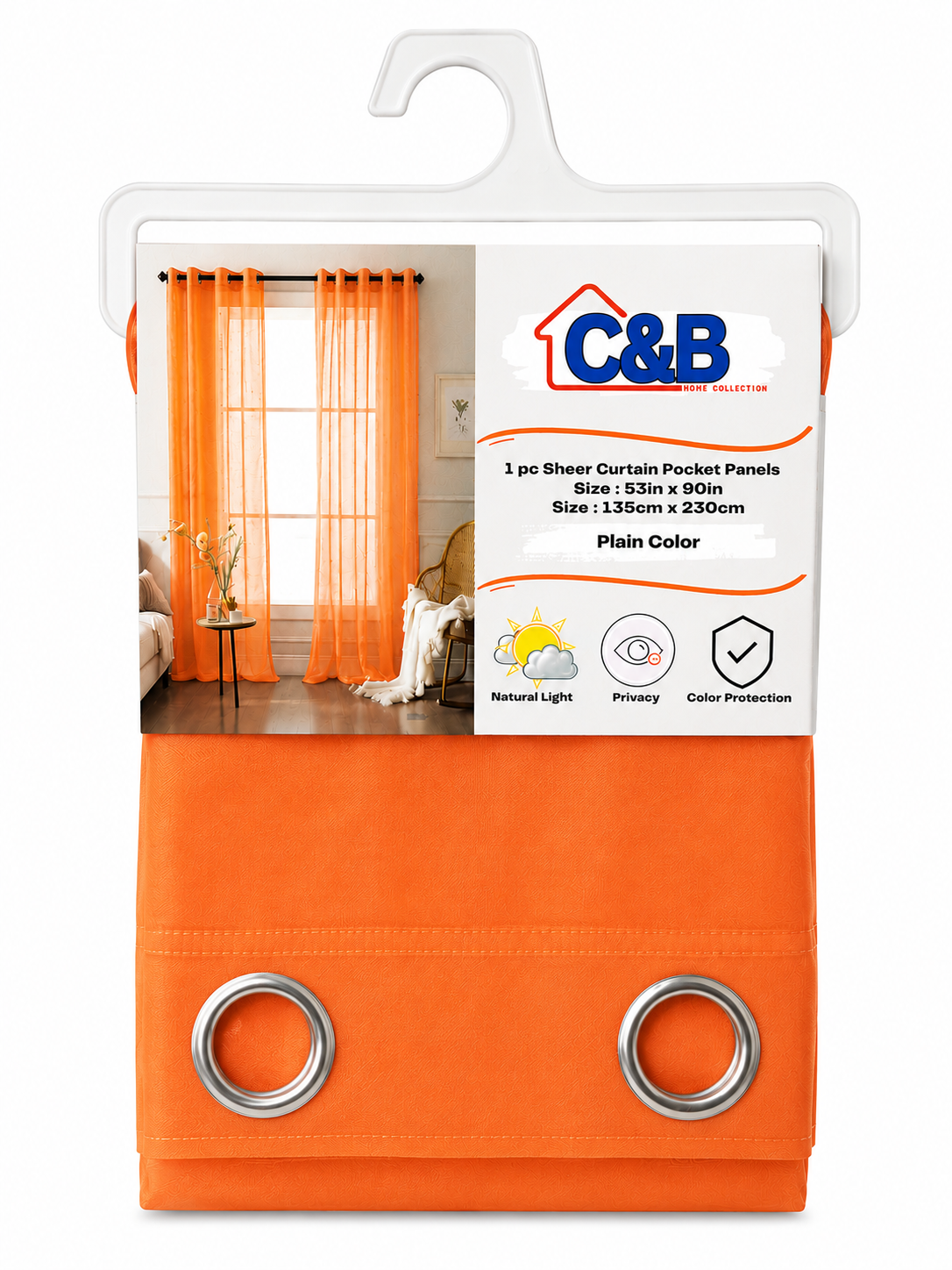 135 x 230 cm Sheer Curtains Standard (Rings O)