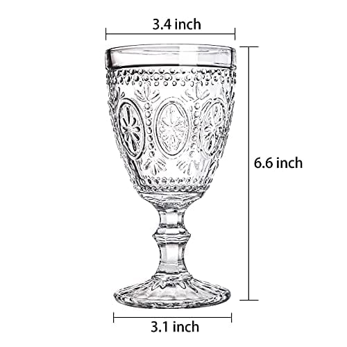 Bekith Classic Goblet Party Glasses-12 Ounce