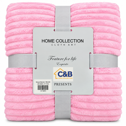 Stripped Blanket 180x200-Pink